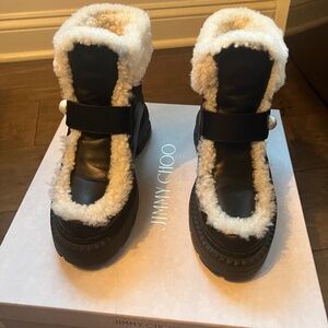 Jimmy Choo shearling leather boots